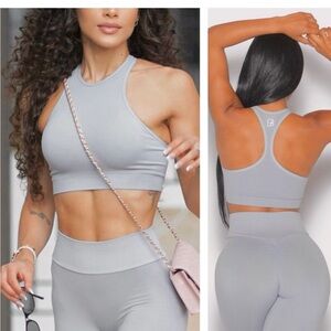 Bombshell Sportswear Gray Sports Bra,NWT, S/XS